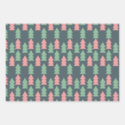 Roze kerstavenstad inpakpapier vel (Voorkant 2)