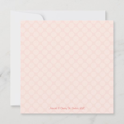 Roze kerstbaby Shower-uitnodigingen Kaart (Achterkant)