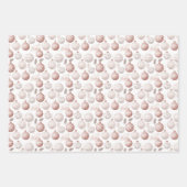  roze kerstballen inpakpapier vel (Voorkant 2)