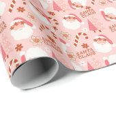 Roze kerstbedekking cadeaupapier (Rol Hoek)