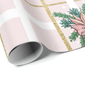  roze kerstbellen cadeaupapier (Rol Hoek)