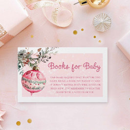 Roze Kerstboeken voor Baby Enclosure Kaart