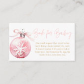 Roze kerstboeken voor Baby Informatiekaartje (Voorkant)