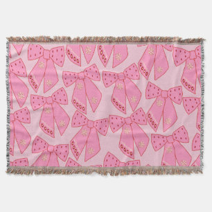 Roze kerstbogen deken