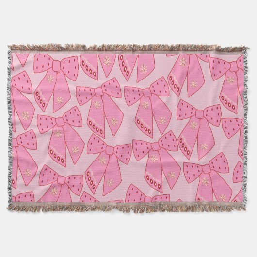 Roze kerstbogen deken (Voorkant)