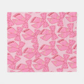 Roze kerstbogen fleece deken (Voorkant (Horizontaal))