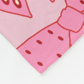 Roze kerstbogen fleece deken (Hoek)
