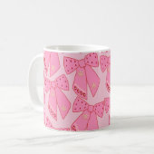 Roze kerstbogen koffiemok (Voorkant links)