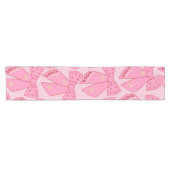 Roze kerstbogen korte tafelloper (Horizontaal)