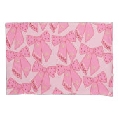 Roze kerstbogen kussensloop (Voorkant)