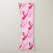 Roze Kerstbogen Omkeerbare Kleur Lichaamskussen (Voorkant Verticaal)