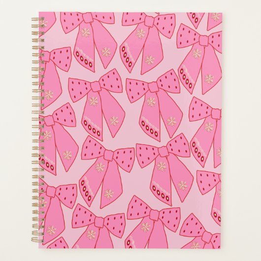 Roze kerstbogen planner (Voorkant)