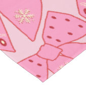 Roze kerstbogen tafelkleed (Gekanteld)