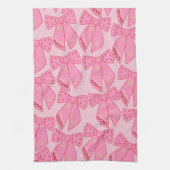 Roze kerstbogen theedoek (Verticaal)