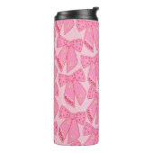 Roze kerstbogen thermosbeker (Gedraaid links)