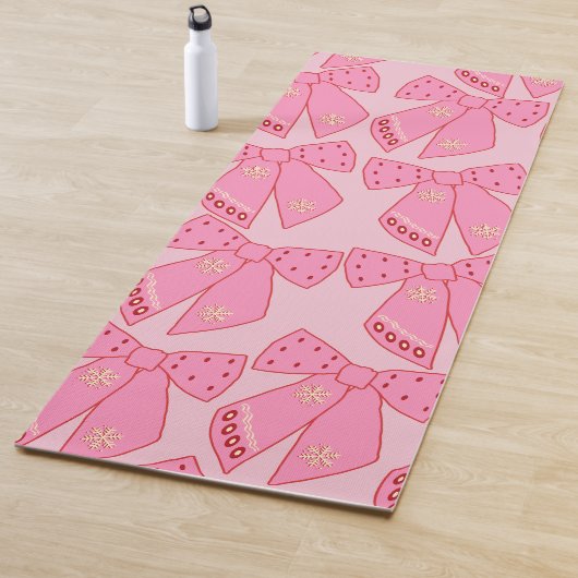 Roze kerstbogen yogamat (In situ)