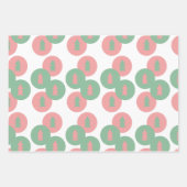 Roze kerstbomen en sierbomen inpakpapier vel (Voorkant 3)