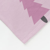 Roze kerstbomen fleece deken (Hoek)