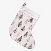 Roze Kerstbomen Grote Kerstsok (Voorkant (Hangend))