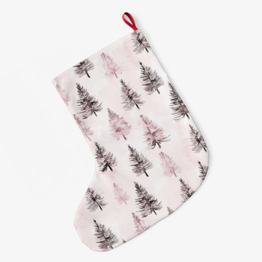 Roze Kerstbomen Grote Kerstsok (Achterkant (Hangend))