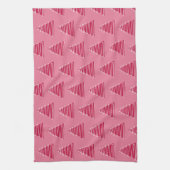 Roze kerstbomen keukenhanddoek (Verticaal)