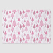 Roze kerstbomen Leuke moderne vakantie Tissuepapier (Voorkant)
