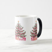 Roze kerstbomen magische mok (Voorkant rechts)