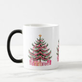 Roze kerstbomen magische mok (Links)