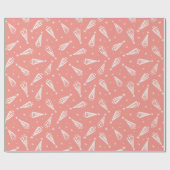 Roze kerstbomen met patroon cadeaupapier (Vlak)