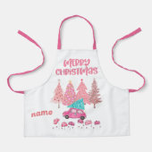 Roze kerstbomen Schort (Voorkant)