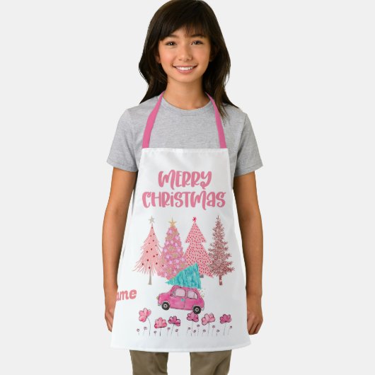 Roze kerstbomen Schort (Insitu)