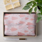 Roze kerstbomen sterren kerst tissuepapier (Geschenk)