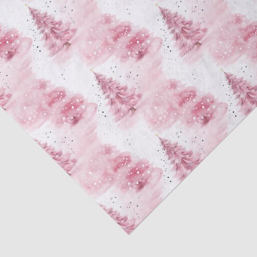 Roze kerstbomen tissuepapier (Detail)