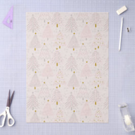 Roze Kerstbomen Tissuepapier