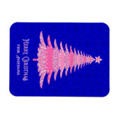 Roze kerstboom, aangepast aan de spaarstand magneet (Horizontaal)