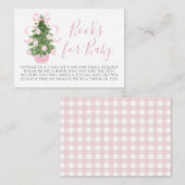 Roze Kerstboom Baby shower Boek Aanvraag Kaart (Voorkant / Achterkant)