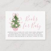 Roze Kerstboom Baby shower Boek Aanvraag Kaart (Voorkant)