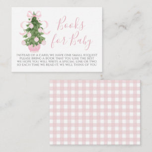 Roze Kerstboom Baby shower Boek Aanvraag Kaart
