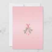 Roze kerstboom Baby shower uitnodiging (Achterkant)