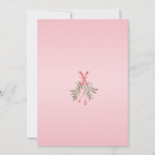 Roze kerstboom Baby shower uitnodiging (Achterkant)