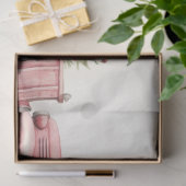 Roze Kerstboom Boerderij Truck Tissuepapier (Geschenk)