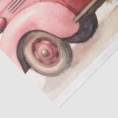 Roze Kerstboom Boerderij Truck Tissuepapier (Detail)