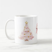 Roze Kerstboom Bow Koffiemok (Links)