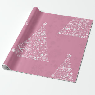 roze kerstboom cadeaupapier