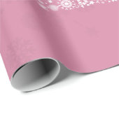 roze kerstboom cadeaupapier (Rol Hoek)