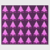 Roze kerstboom cadeaupapier (Vlak)