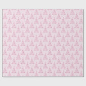 Roze kerstboom cadeaupapier (Vlak)