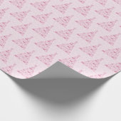 Roze kerstboom cadeaupapier (Hoek)