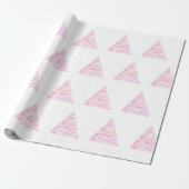 Roze kerstboom cadeaupapier (Uitgerold)