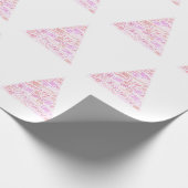 Roze kerstboom cadeaupapier (Hoek)